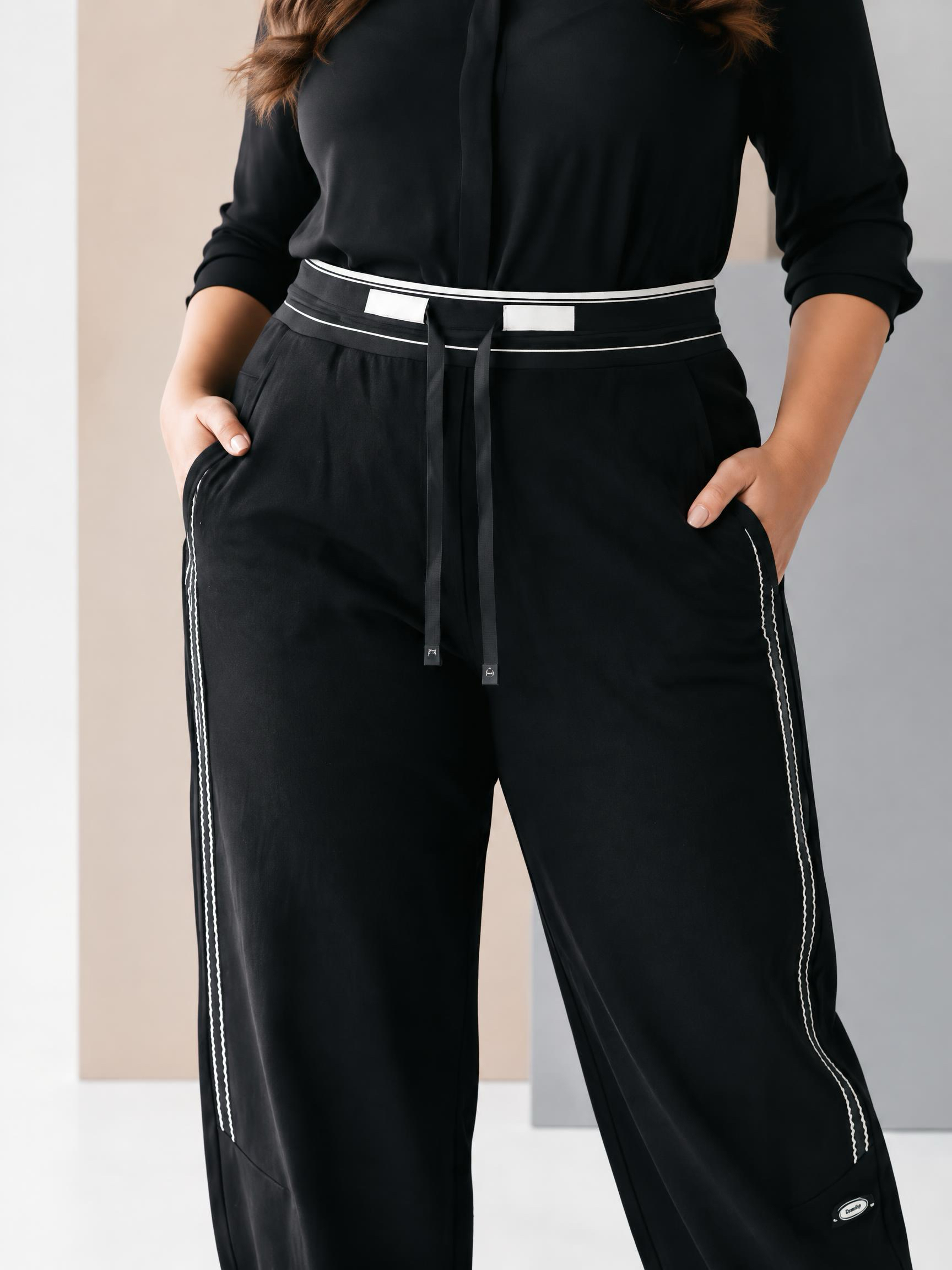 Модерен  панталон свободна кройка Plus size