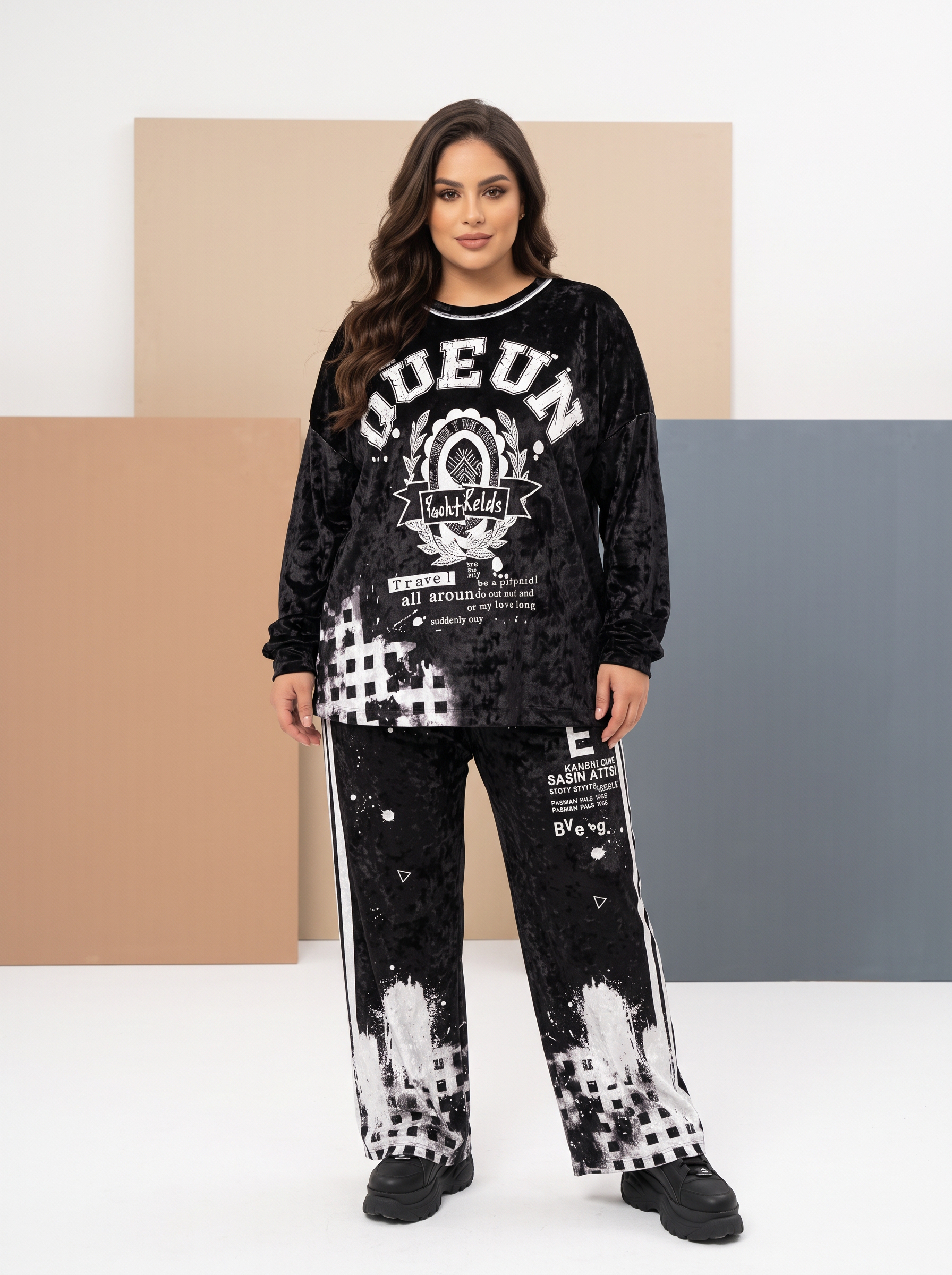 Луксозен комплект от нежно кадифе Fashion