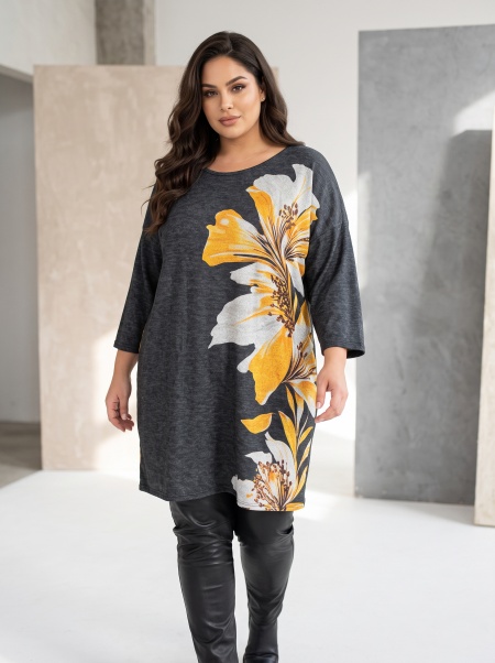 Дамска макси туника Златно цвете