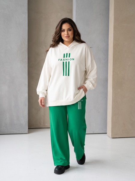 Комплект от плътно трико спортна визия Plus size